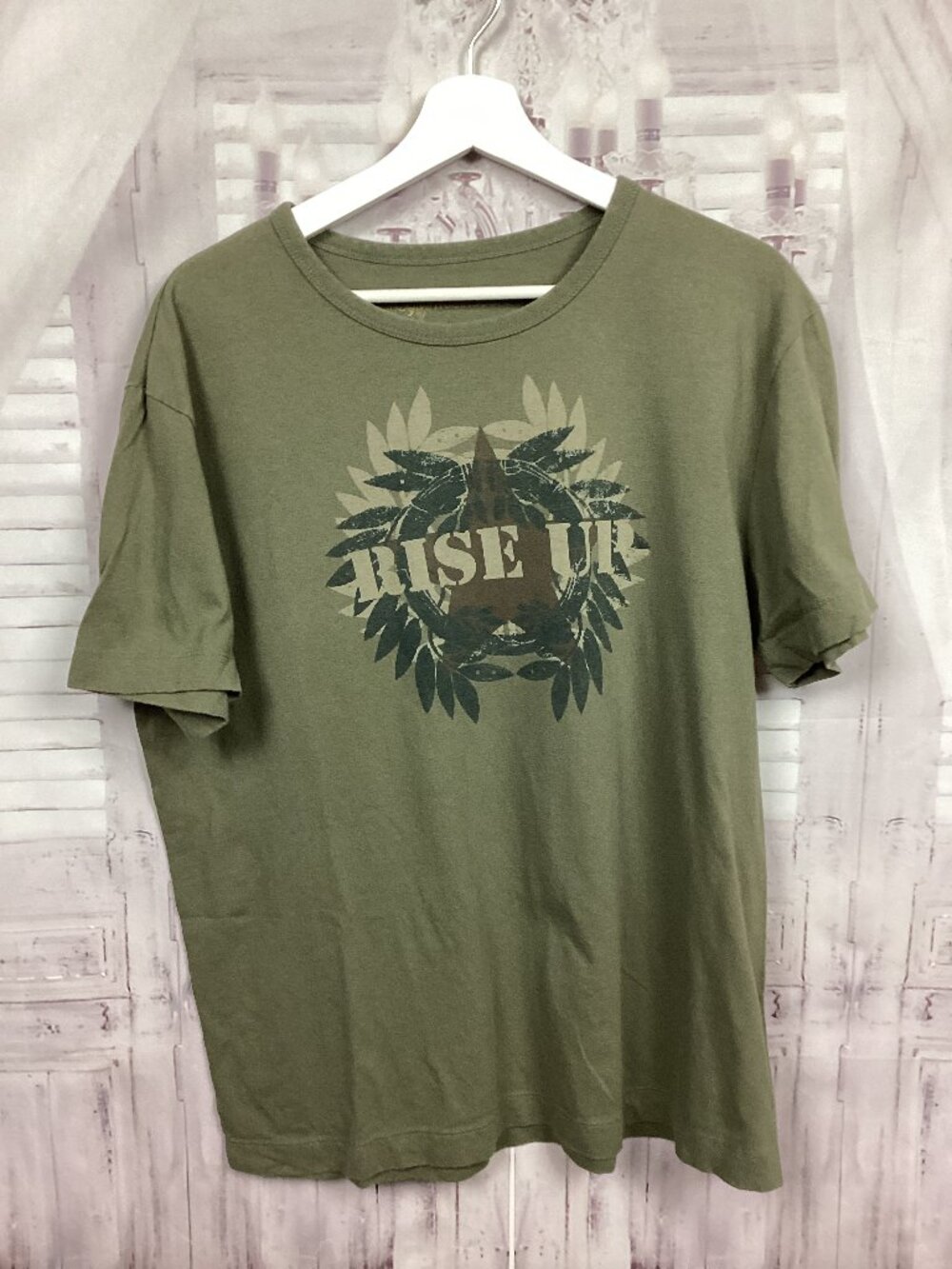 Calvin Klein Jeans Green Rise Up Tee Shirt XL